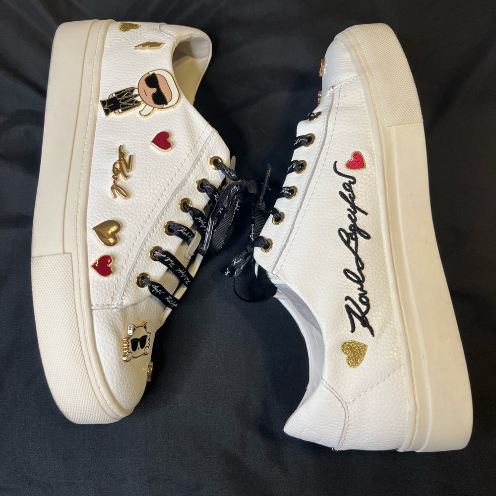 Women's Cate Embellished Sneakers by Karl Lagerfeld Paris. Size 8